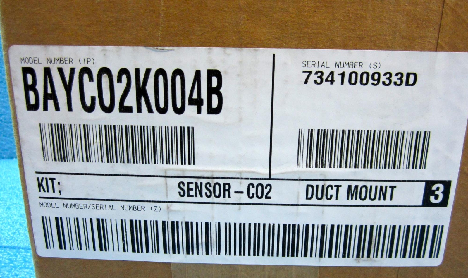 TRANE BAYCO2K004B CO2 SENSING KIT - NEW