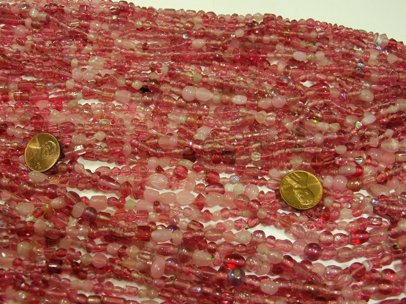 30 Strands 36" India Handmade Assorted Color Glass Beads Wholesale Bulk (CT-48)
