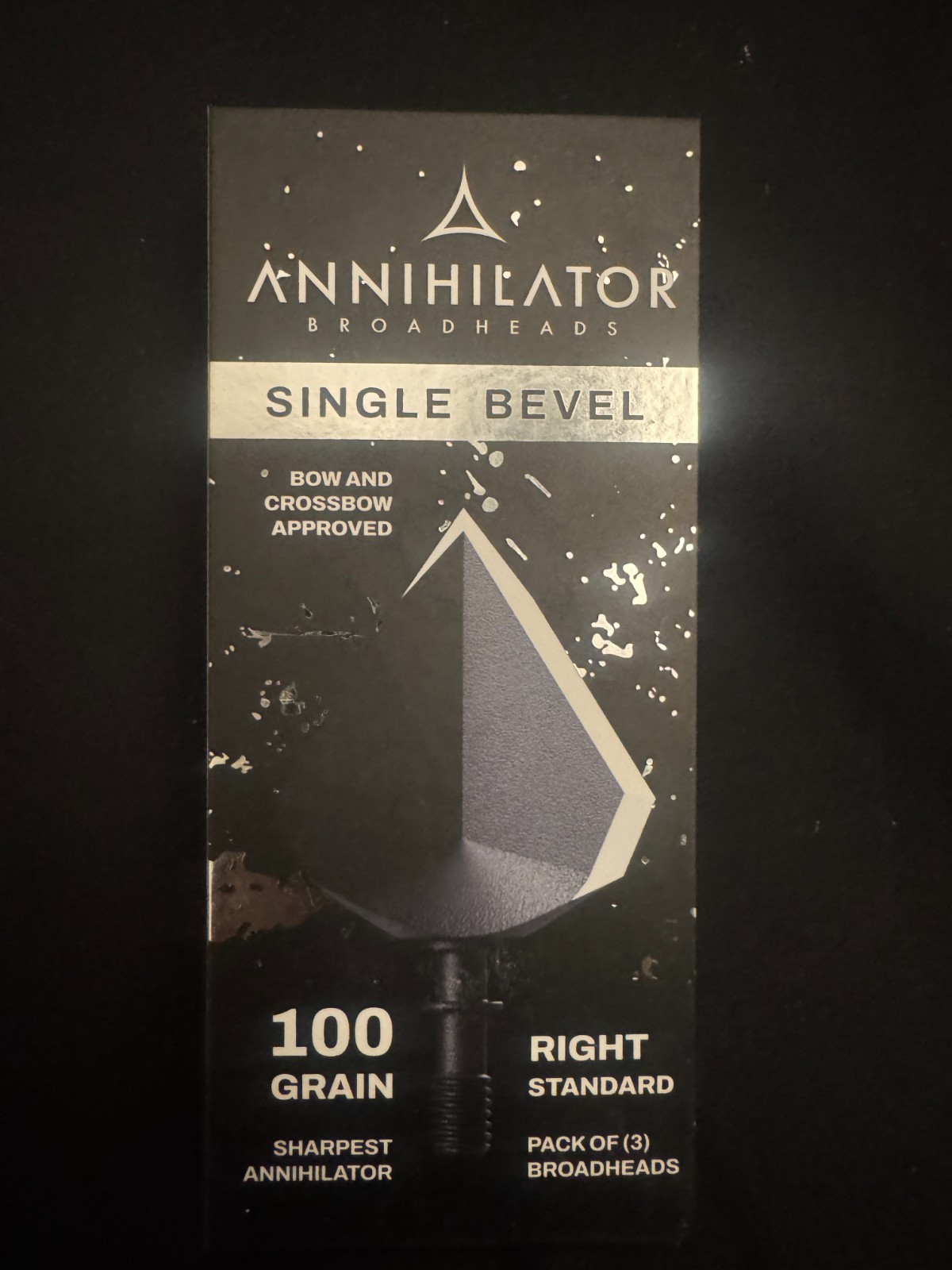 Annihilator Broadheads Single Bevel 100 Grain Standard 3 Pack Right Bevel New