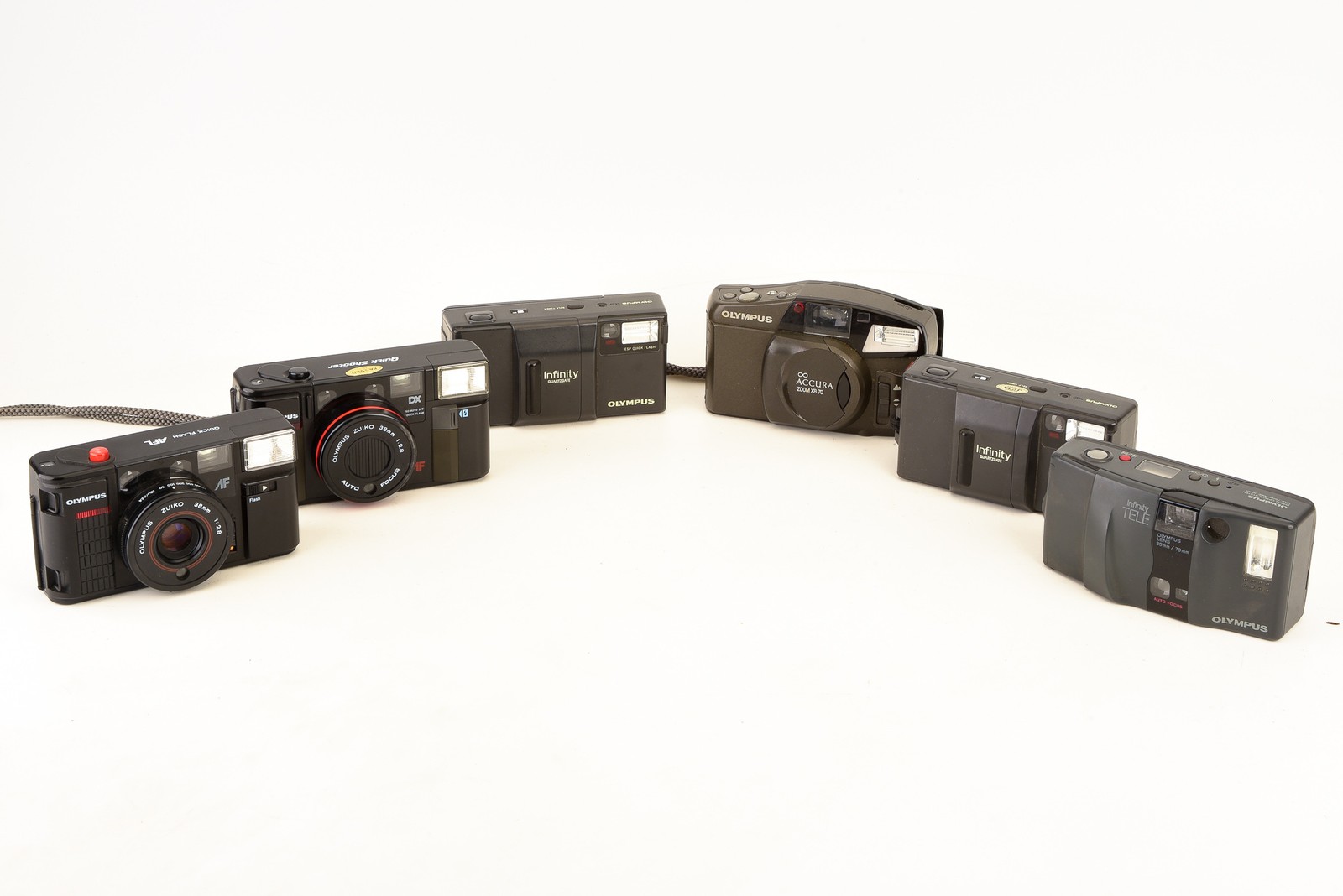 6 Olympus Point & Shoot 35mm Cameras Infinity Accura AFL PARTS REPAIR V24
