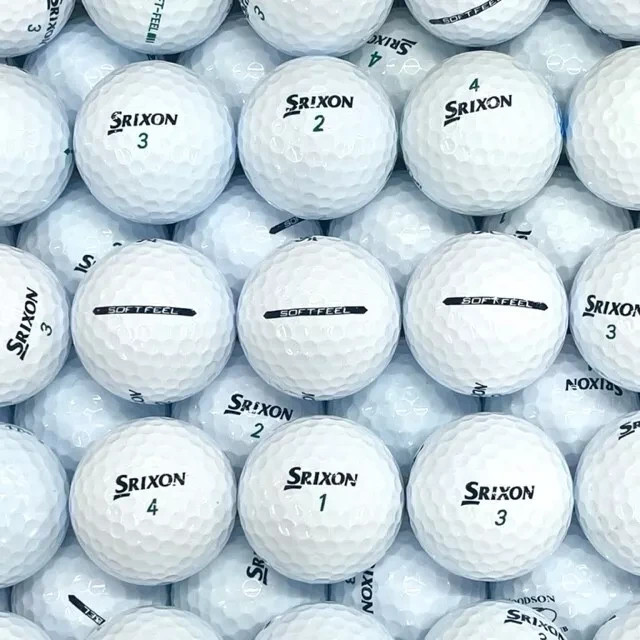 50 Srixon Soft Feel Bulk Lot Used Golf Balls 5A Mint Condition White