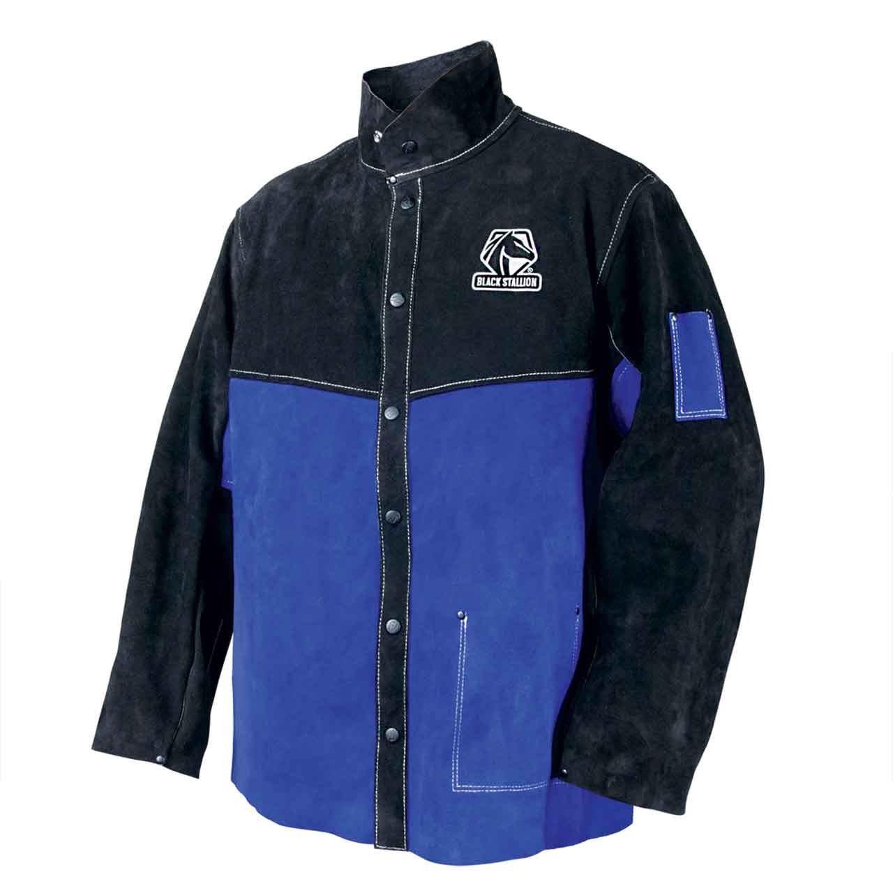Black Stallion JL1030-BB Color Block Leather Welding Jacket X-Large