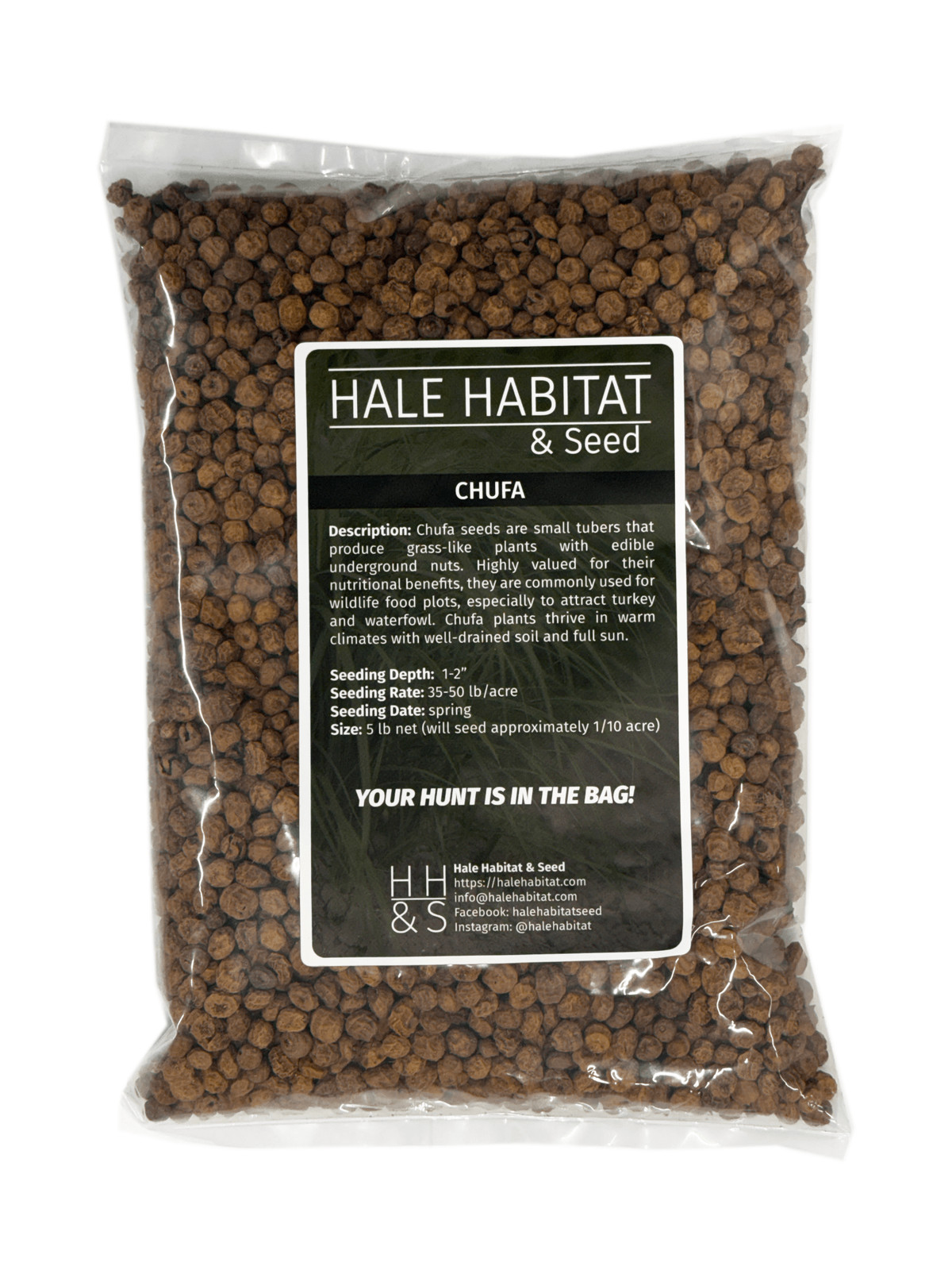 Premium Chufa Seed for Wild Turkey and Ducks | Wildlife Food Plot Habitat Seed
