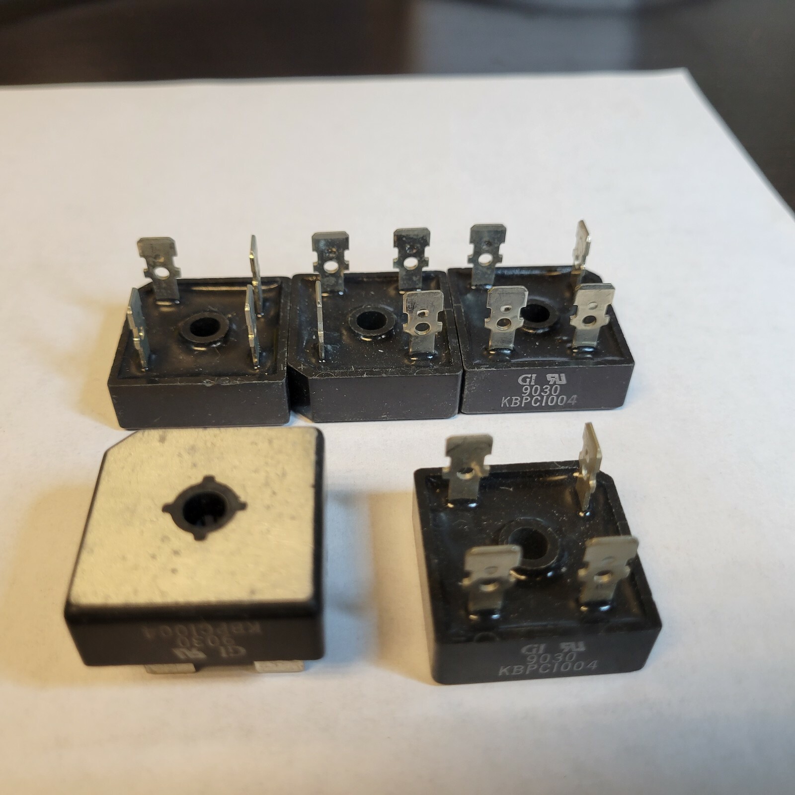 (5pcs) GI KBPC1004 10A 400V Bridge Rectifier GI  KBPC1004 new sale $15