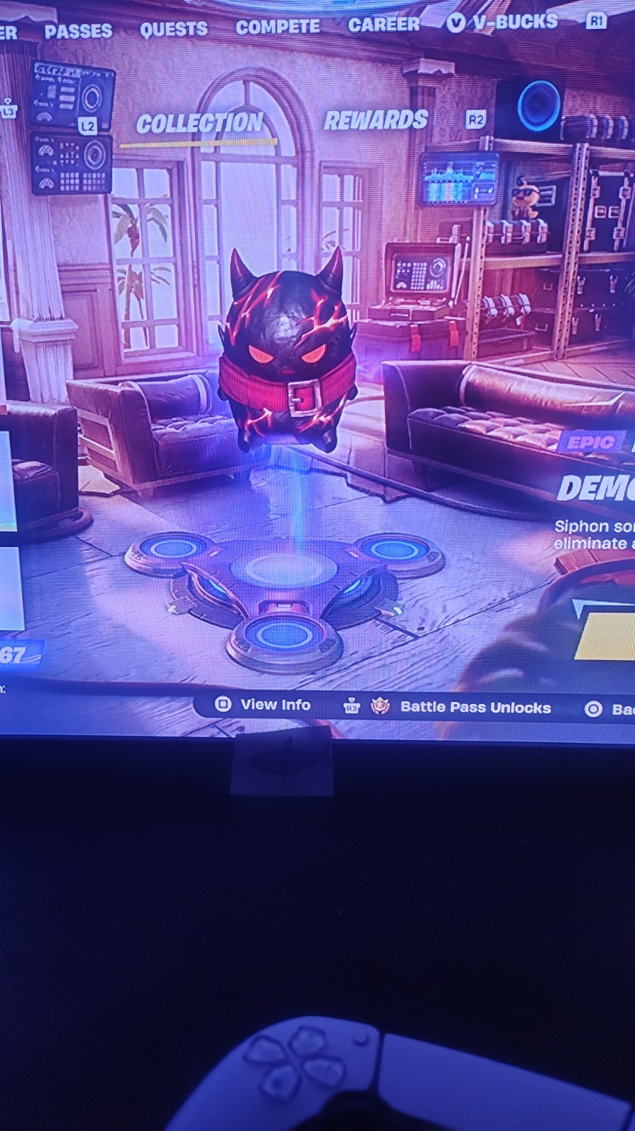 Fortnite Epic Demon In-Game Cosmetic Item Back Bling Game Asset
