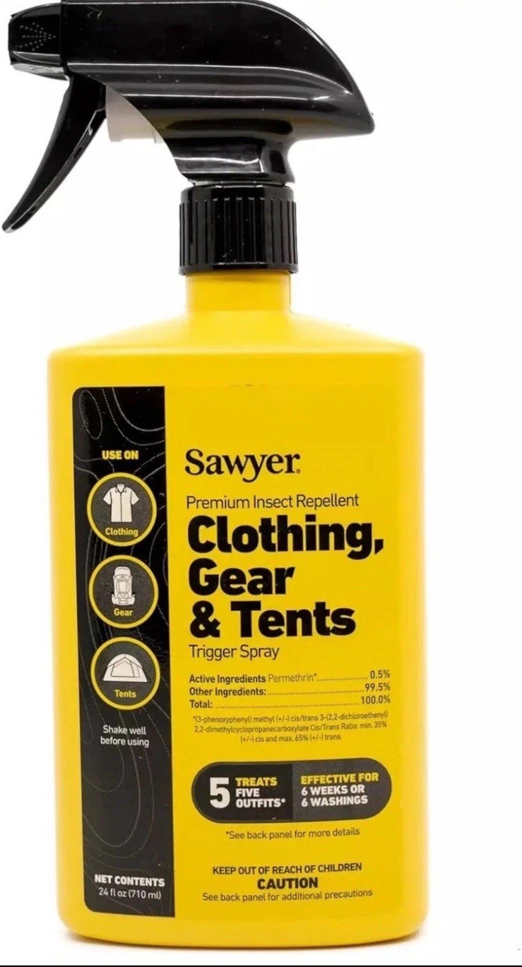 SAWYER PREMIUM 24oz Permethrin Clothing Gear Tent Spray Insect Repellent No Odor