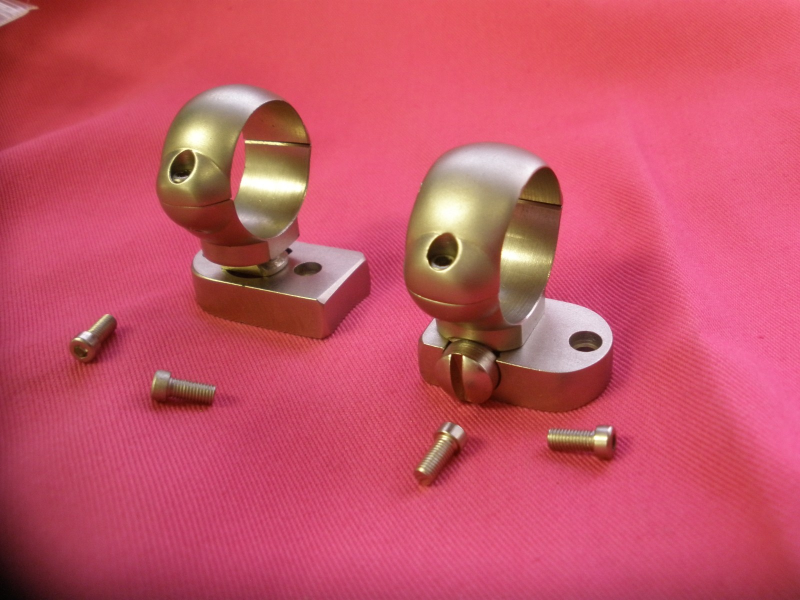 Silver BURRIS TU-70A scope bases & 1" rings for WINCHESTER model 70 Bolt Action