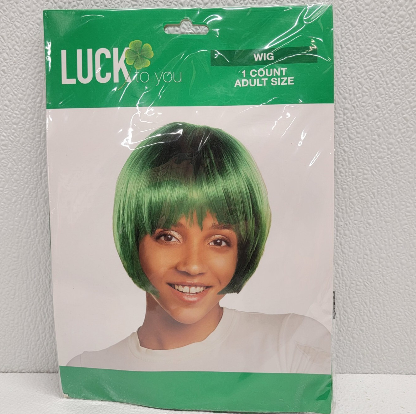 Halloween Costume Short Bob Wig Green St. Patrick's Day Adults Womens NEW
