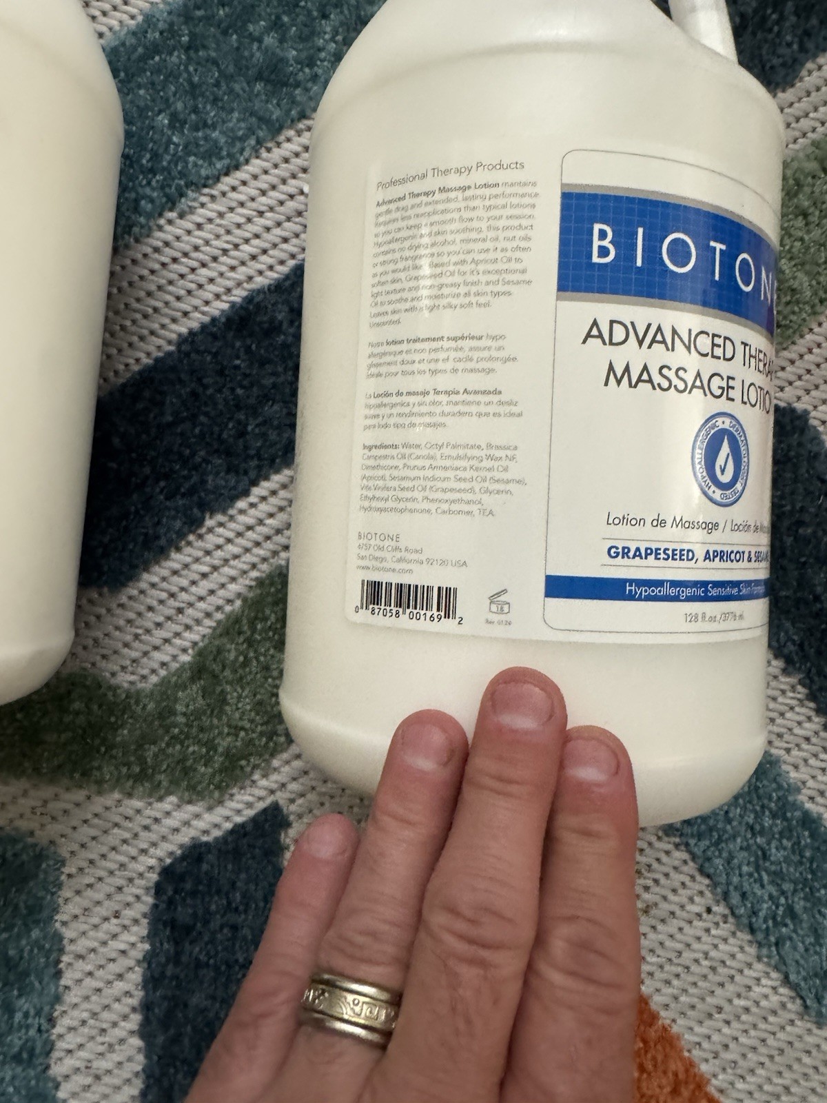 2 BOTTLES Biotone Advanced Therapy Massage Lotion, 128 Ounce Ea. NEW