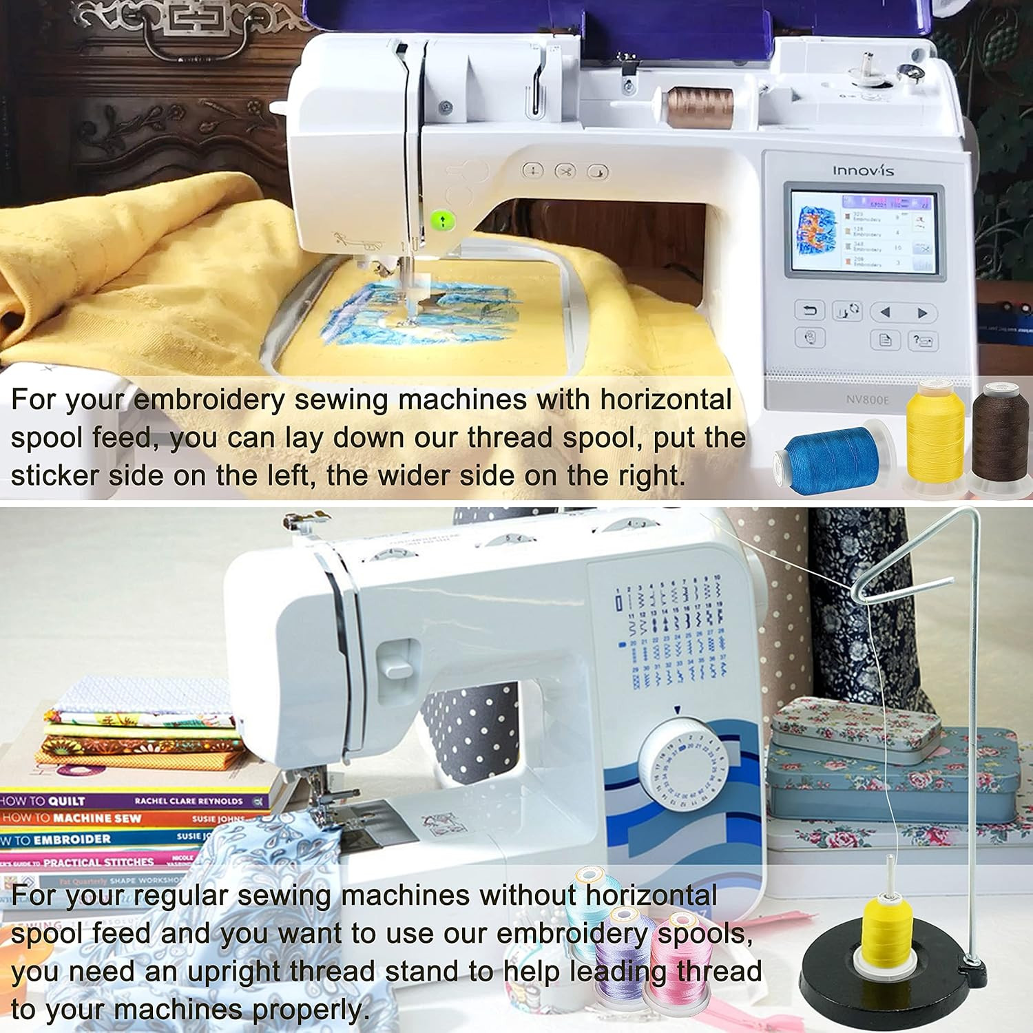80 Spools Polyester Embroidery Machine Thread 500M - Colors Compatible with and