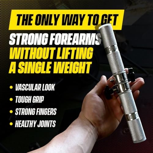 Forearm Strengthener & Wrist Roller - Comfortable Grip, Durable Design, Ideal fo