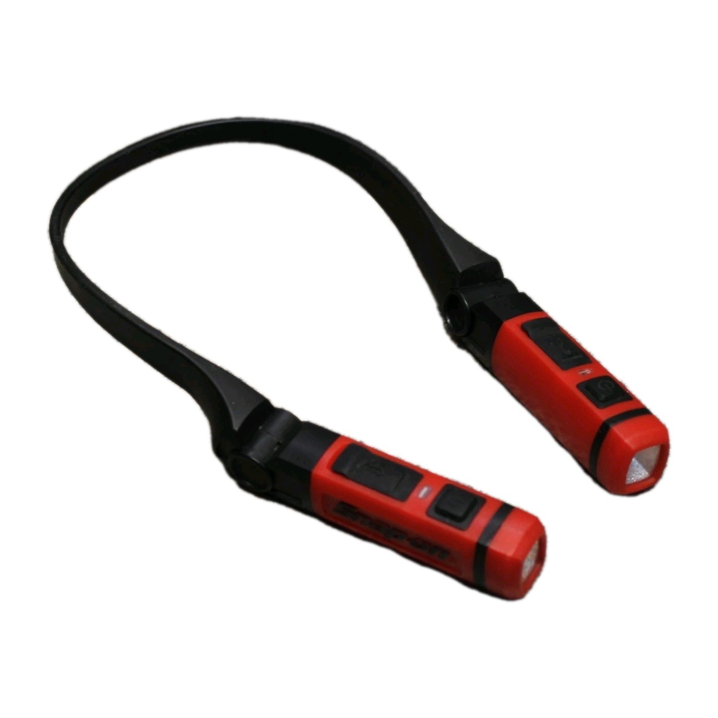 Snap on tools 300 lumens NECK or HEAD BAND flexible 2 sides pivot removable RED!