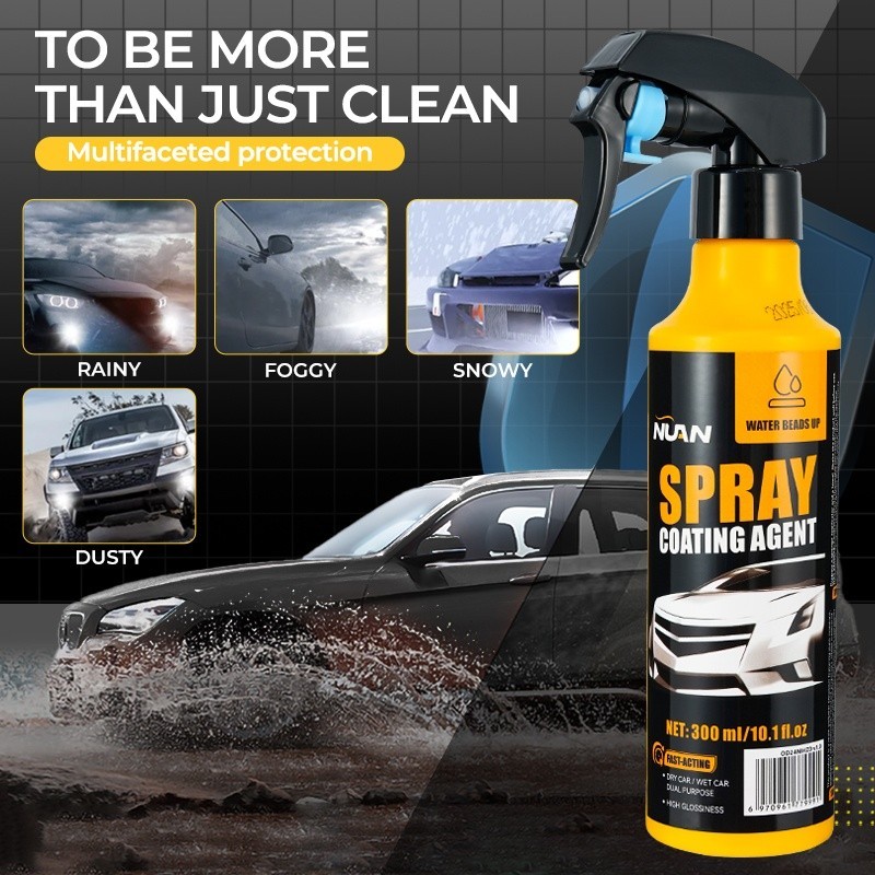 3PCS NUAN Car Coating Spray Set Quick Effect Coating Agent Quickly Coat Car Wax