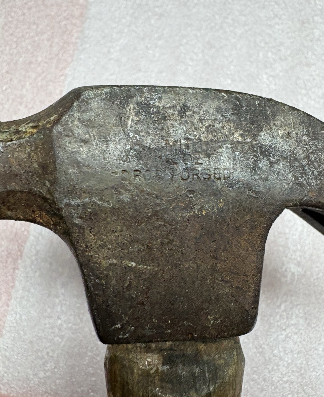 Vintage Hammer  Wooden Handle & Steel Head With “Drop Forged” *Brand Unknown