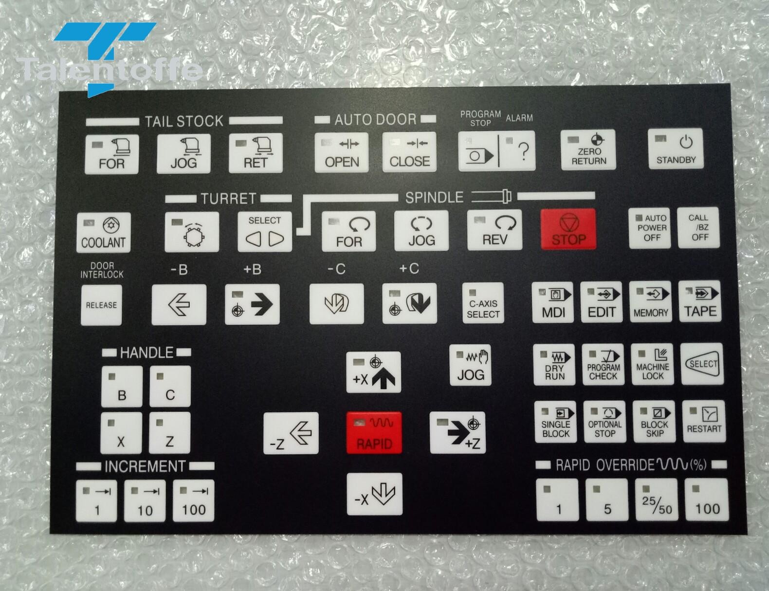 SKT CNC Lathe Operating Membrane Key Film Overlay For Hyundai Kia Wia Kiaturn