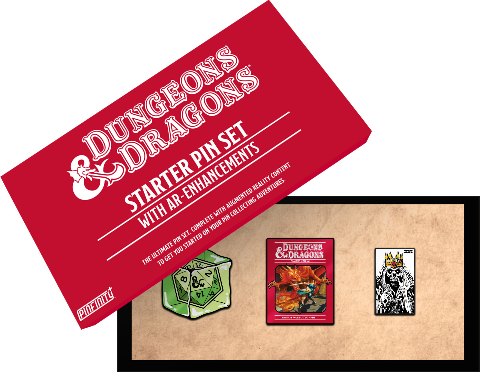 Pinfinity Dungeons & Dragons Starter AR Pin Set New D&D
