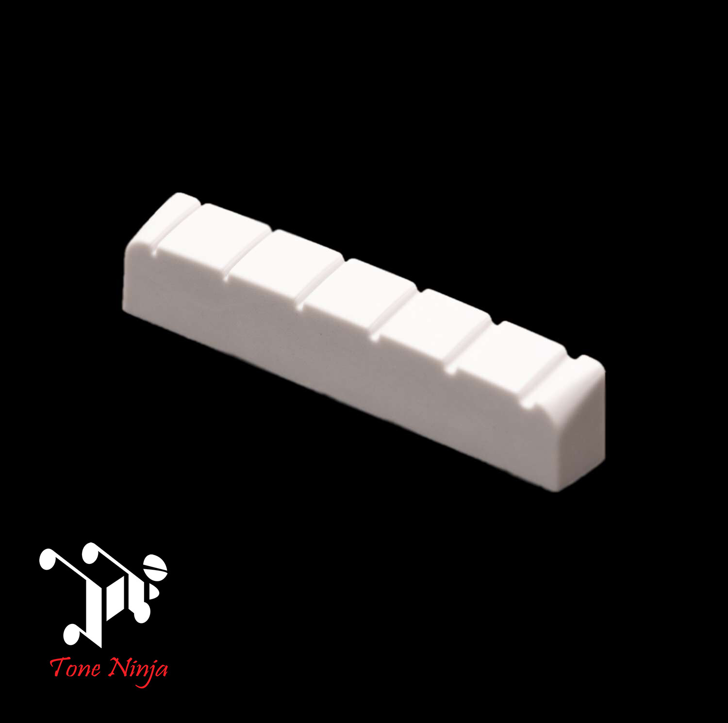 Genuine Tone Ninja Slotted 1-5/8" Guitar Nut, 5-Pack White NUT-009-W5