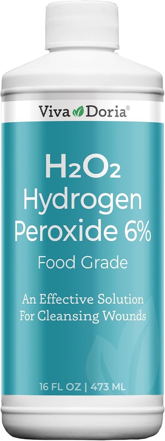Viva Doria Hydrogen Peroxide 6 Percent, 20 Volume, Food Grade, 16 Fluid Ounce