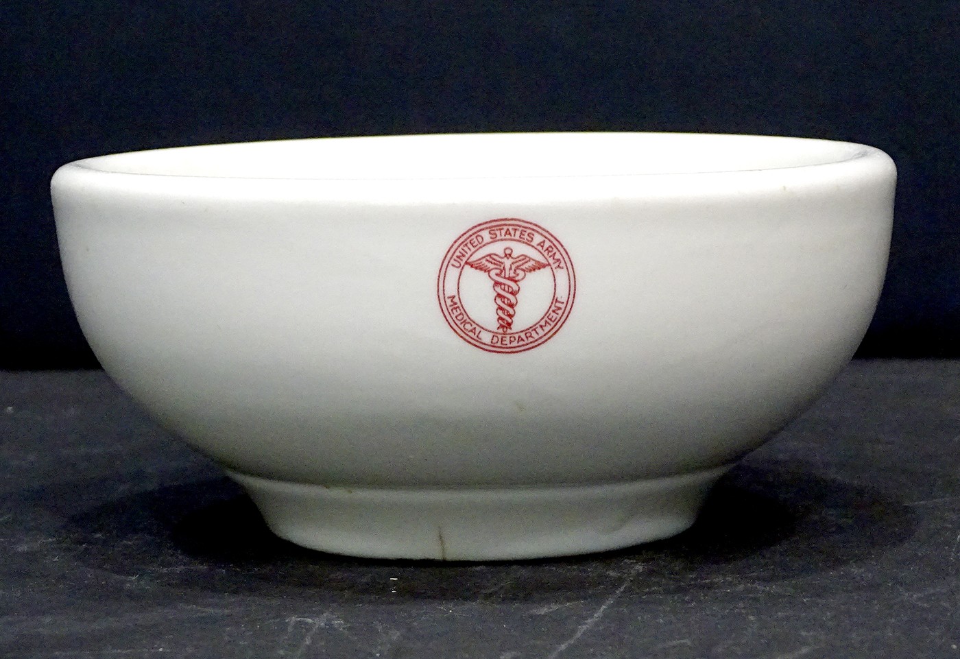 WW2 Vintage UNITED STATES ARMY MEDICAL DEPARTMENT Caduceus SOUP CEREAL BOWL