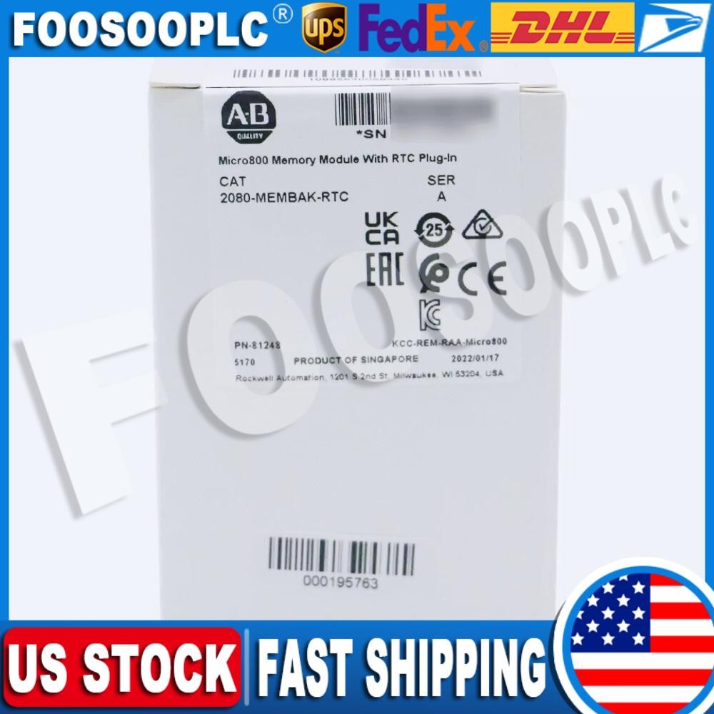 New Allen Bradley 2080-MEMBAK-RTC In Stock Memory Plug In Module 2080MEMBAKRTC