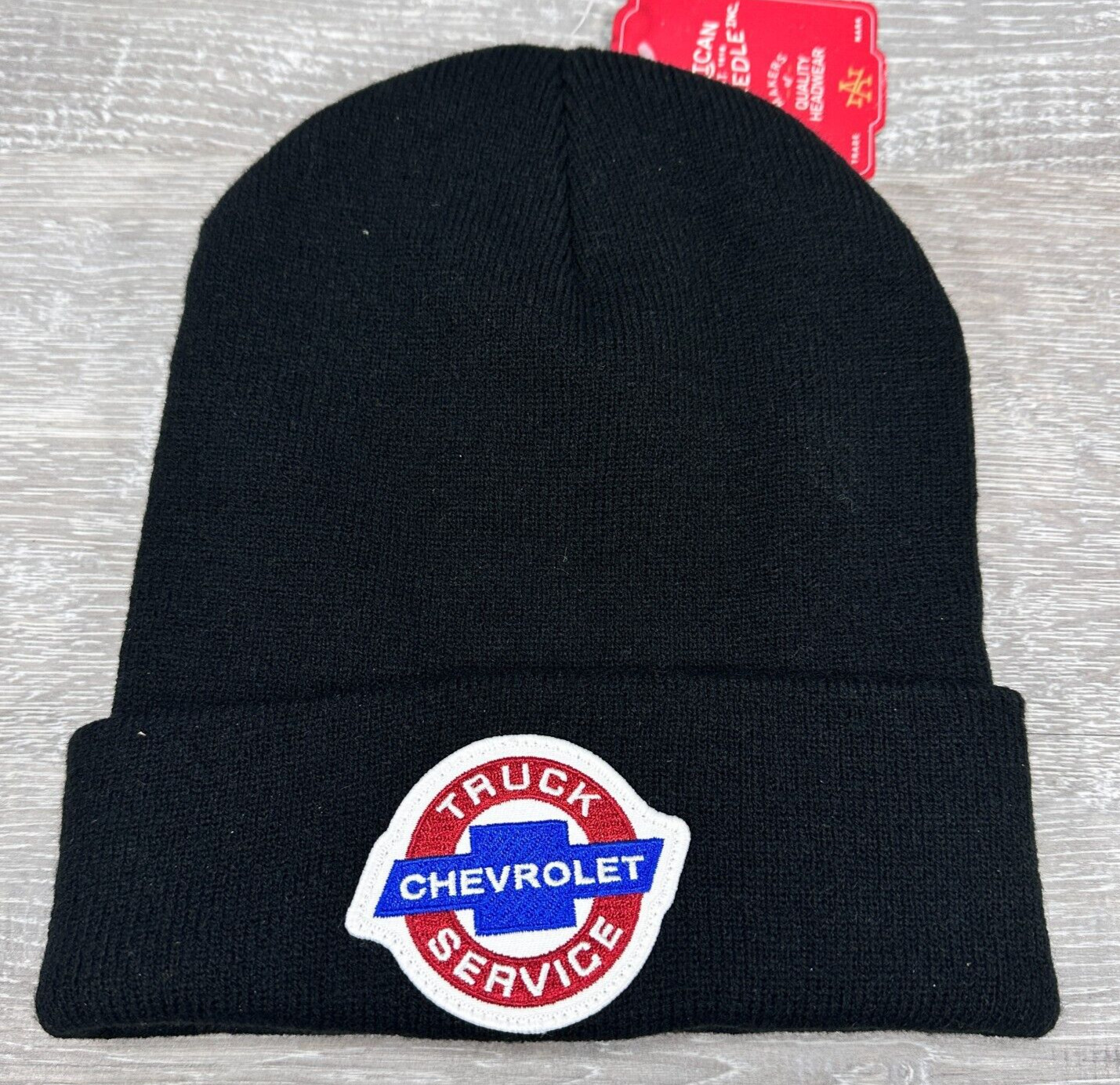 Chevrolet Beanie Black VTG Style Patch "Truck Service" Amer. Needle MSRP 24.95