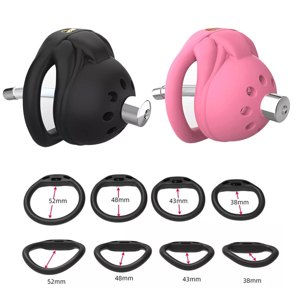 Super Small Cage Male Chastity Device Mini Lock Urethral CatheIer 2 TypeRing NEW