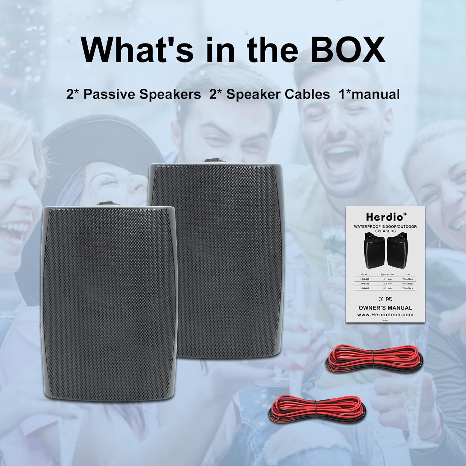400W 2x 6.5" In/Outdoor Speakers Wired Waterproof Wall Mounted Speakers