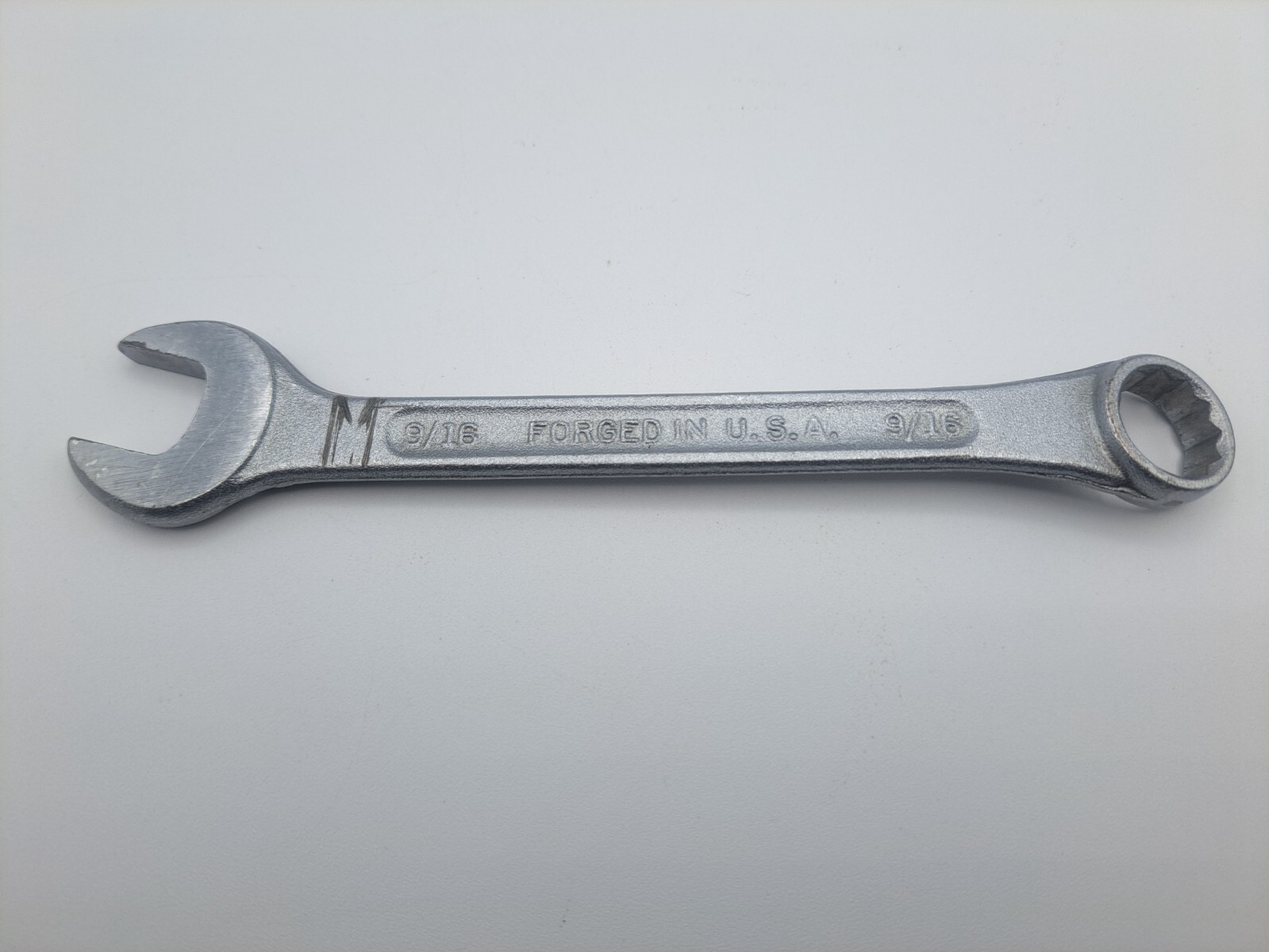 Vintage Dunlap 9/16 Combination Wrench, 12 Point, Forged in USA
