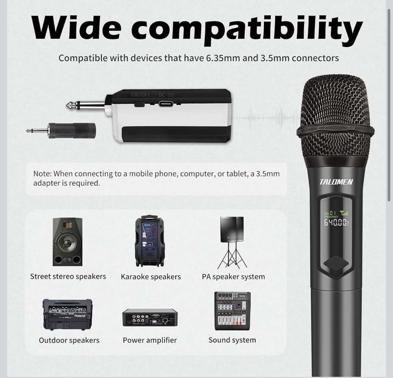 Wireless Microphone Professional Dual Handheld Cordless Dynamic Mic System
