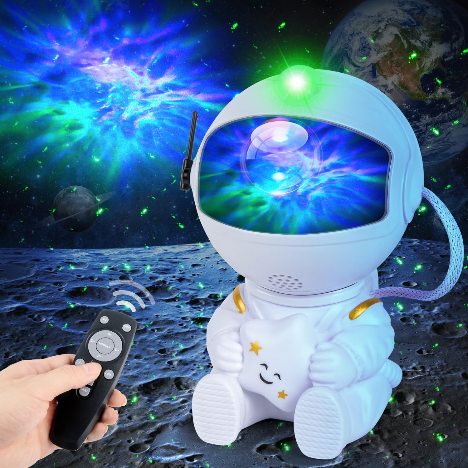 Space Buddy Pleshy Spacebuddy Star Projector Galaxy Night Light Astronaut Remote