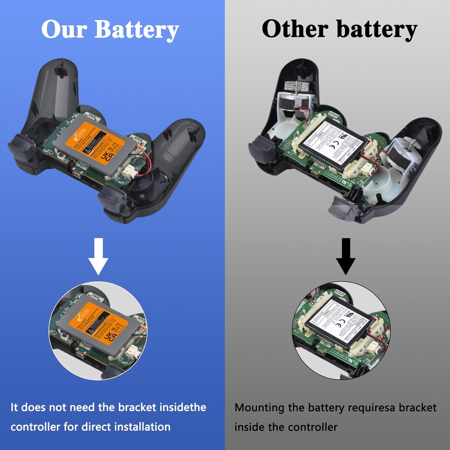 PS3 Controller Battery, 2 Pack LIP1359 Battery for Sony Playstation 3 Dualsho...
