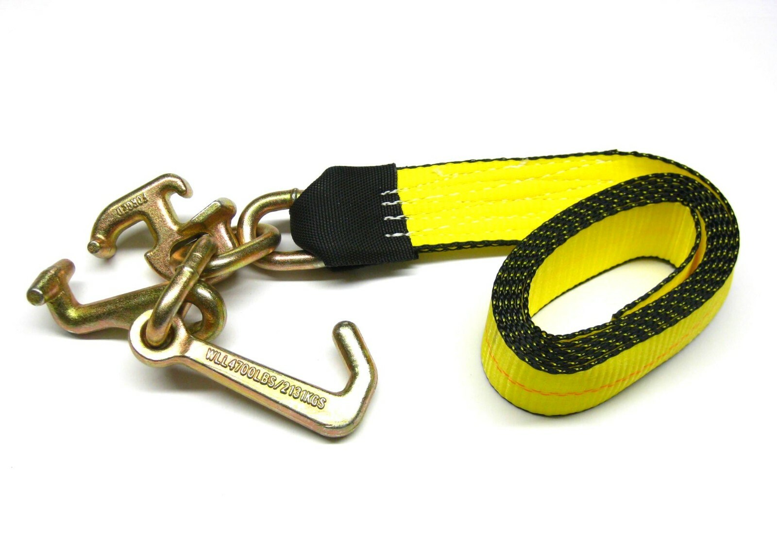 2 RTJ Cluster Hook XHD Straps 2" x 8' Towing Tie Down Lift Recovery Auto Body