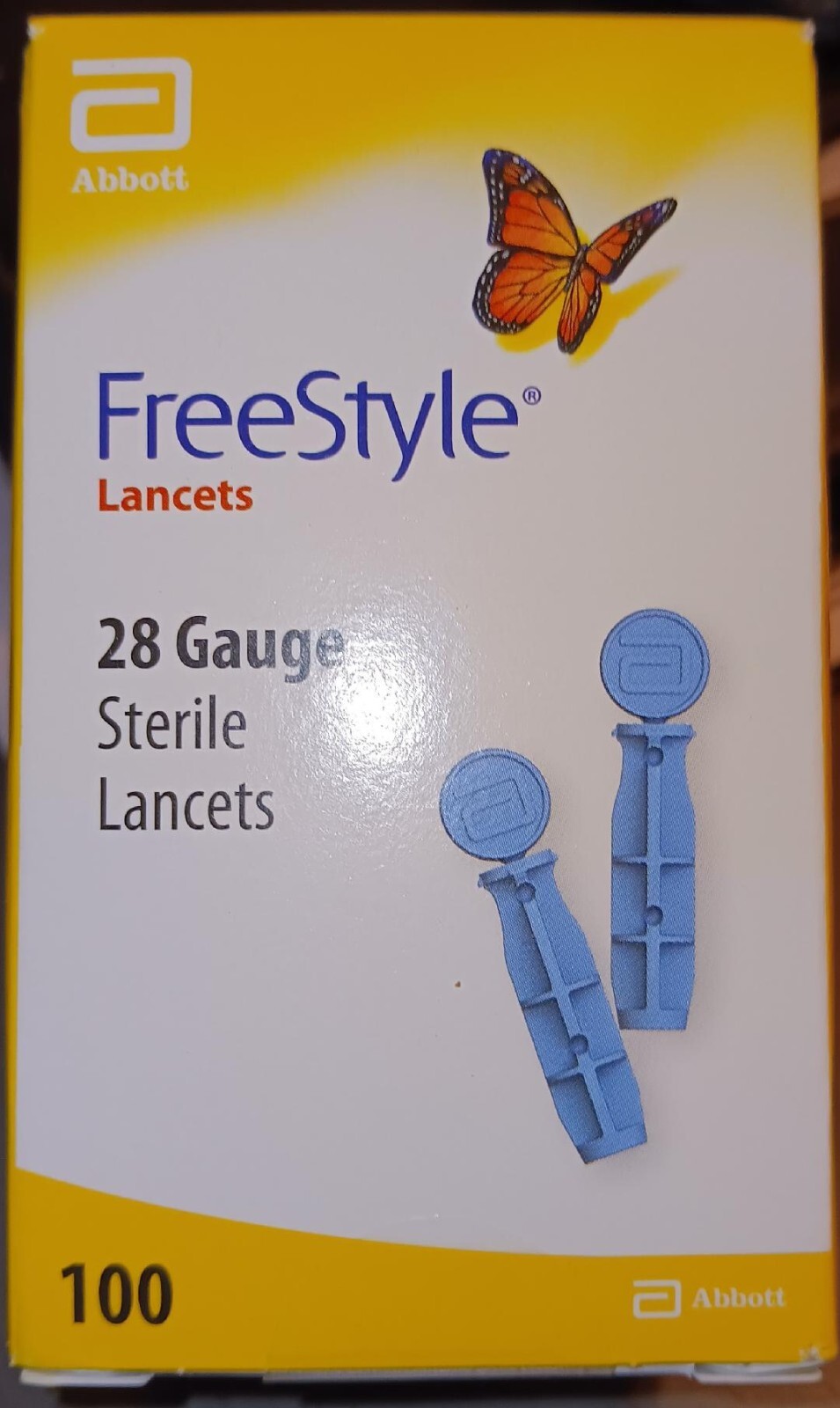 100 Sterile Freestyle 28 GA Lancets