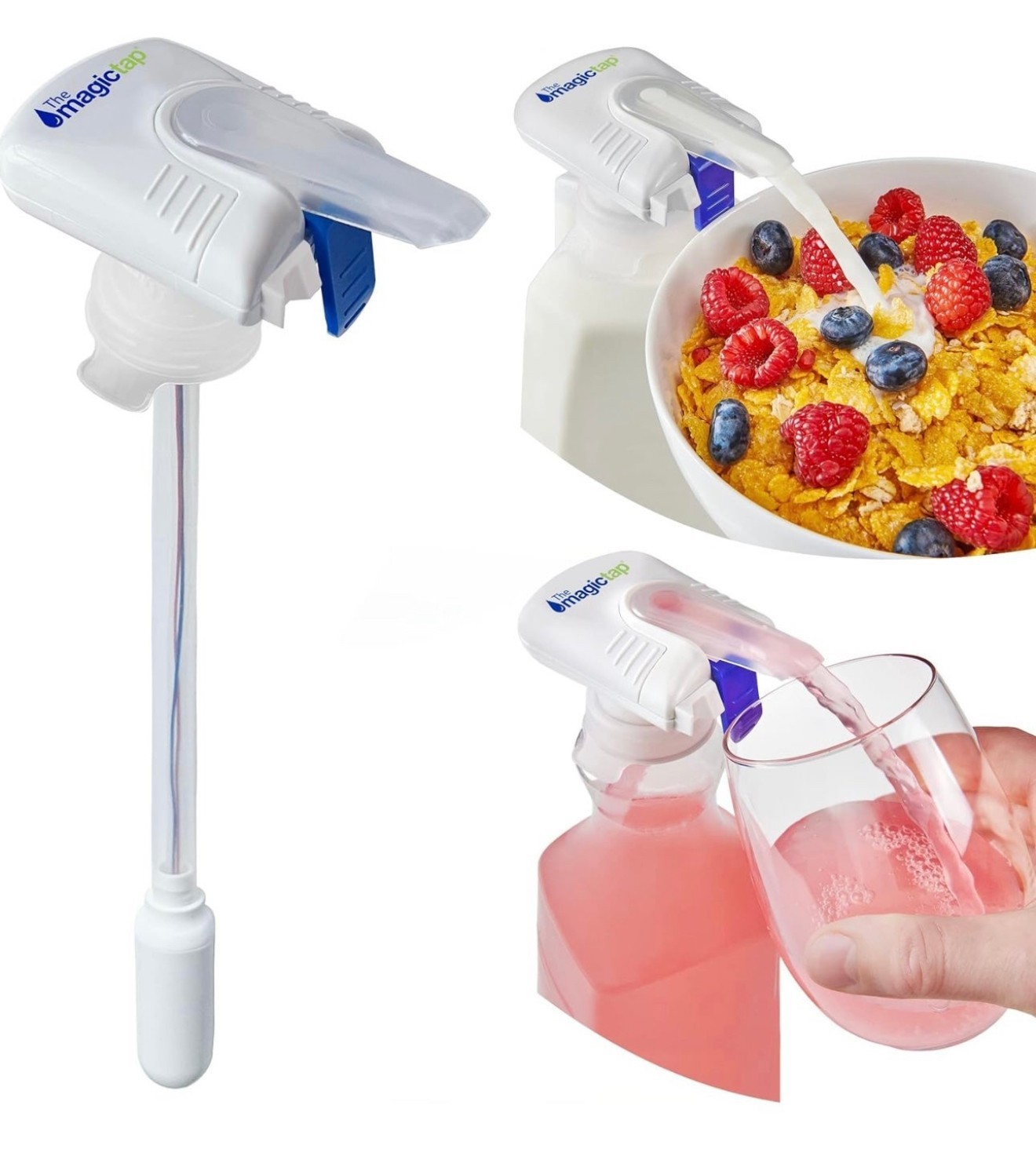 2 pack The Magic Tap Automatic Drink Dispenser Great 4 Kids, No Drips Or Spills
