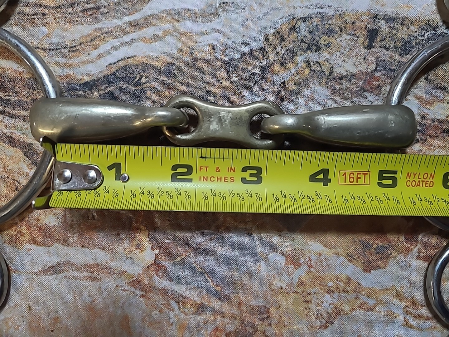 Coronet German Silver French Link 3 Ring Continental Elevator Gag Bit 5" size
