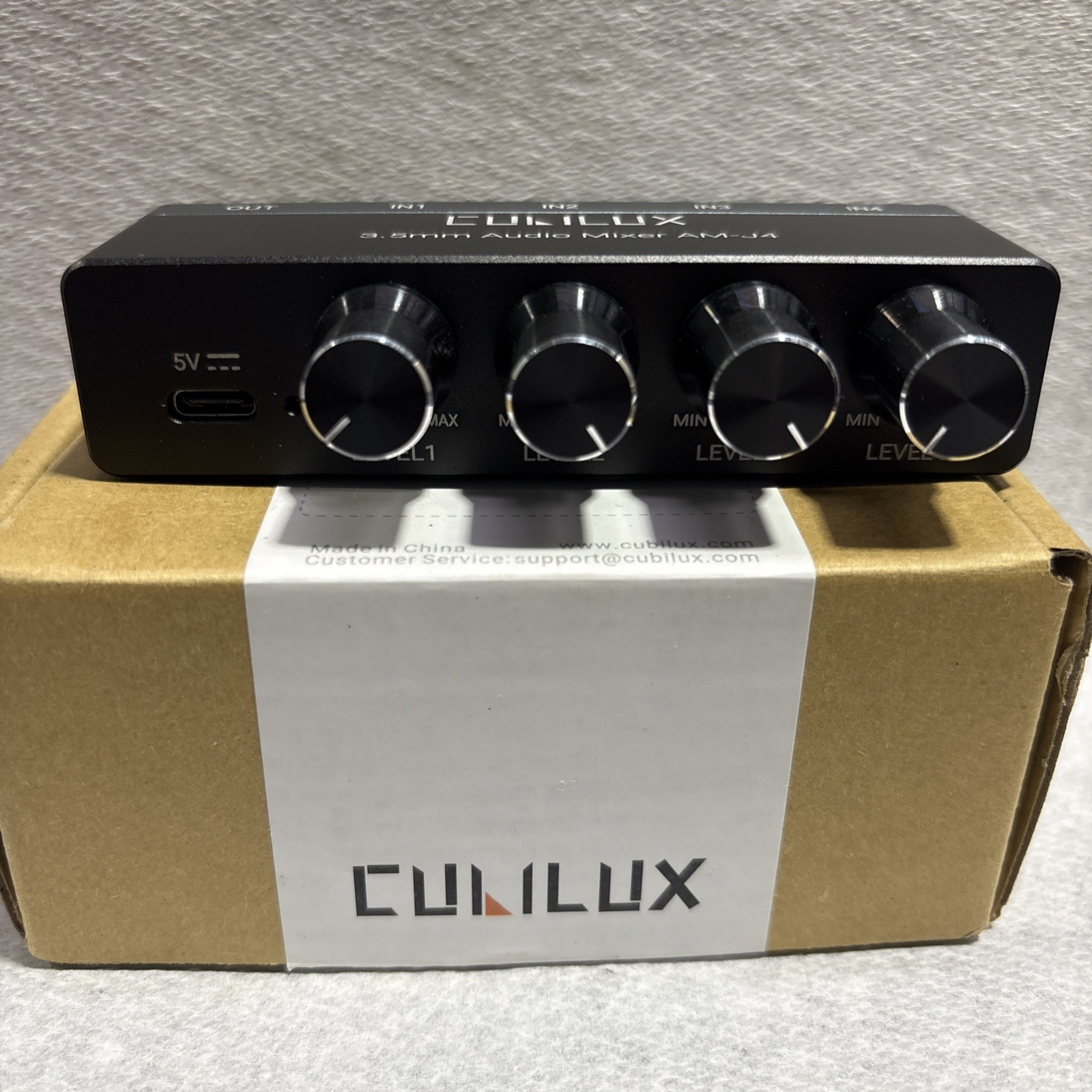 4-Channel 3.5mm Audio Mixer, Low-Noise Guitar, Bass, Keyboards