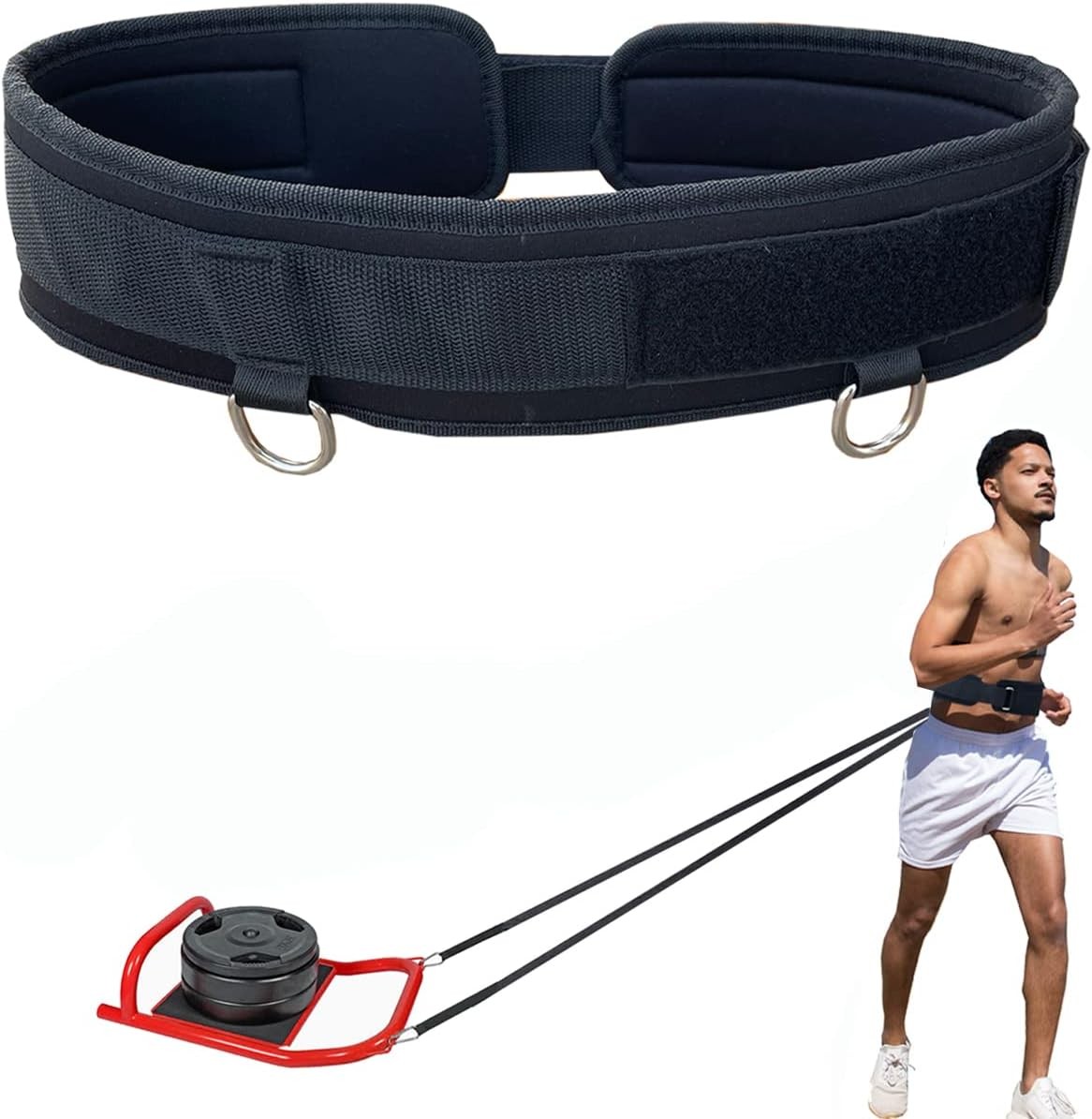 Weighted Training Waist Belt for Pulling Sled and Tires,Weight Sled Pulling Stra