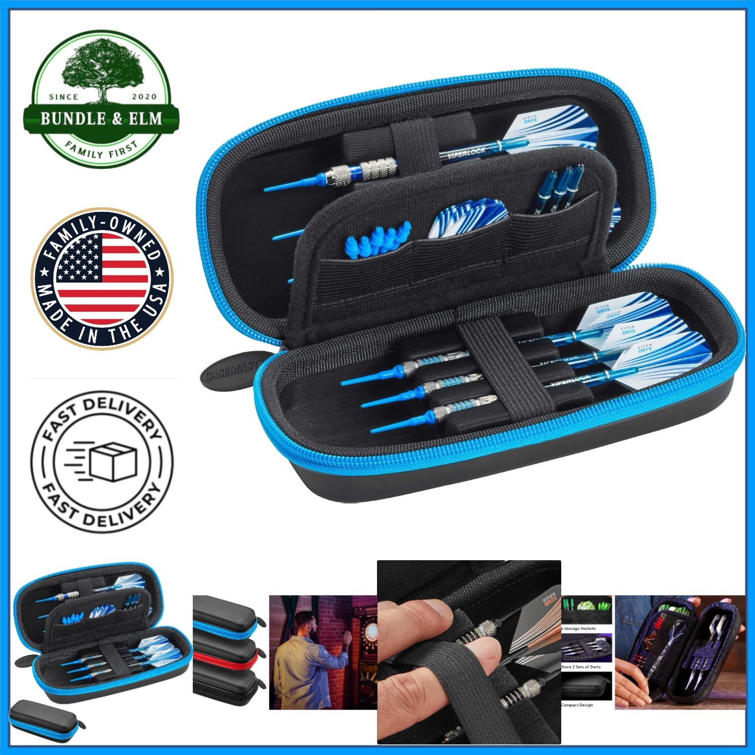 Stylish Dart Case with Solid Design for Easy Access to Darts and Accessories