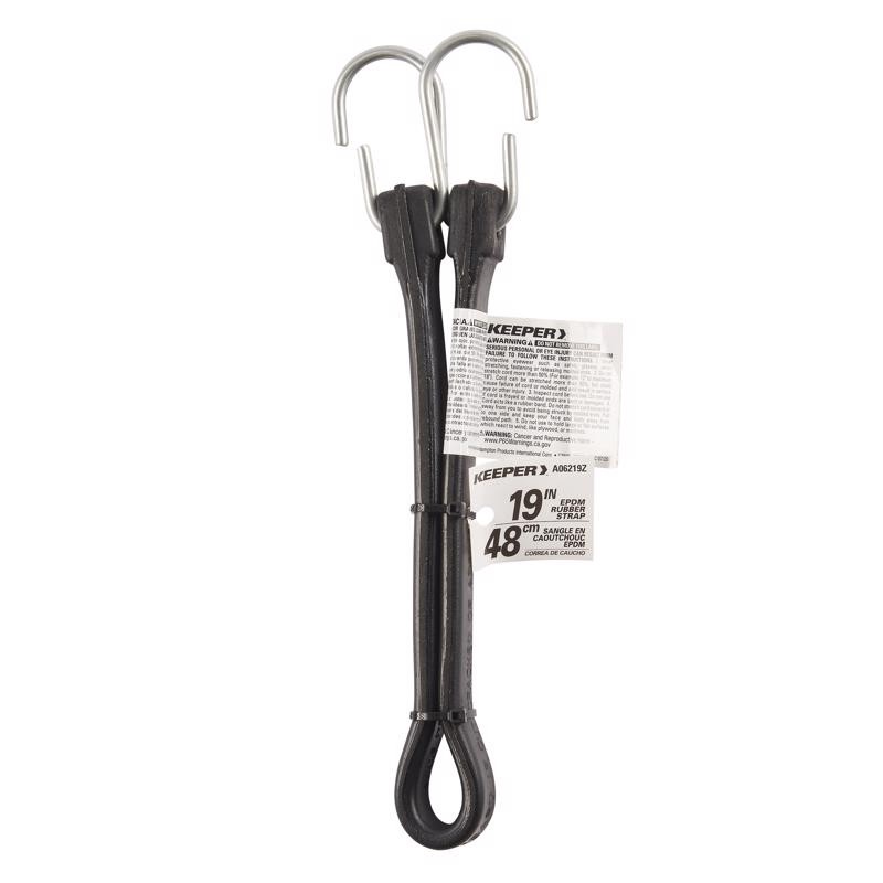 Keeper Black Tarp Strap 19 in. L 1 pk