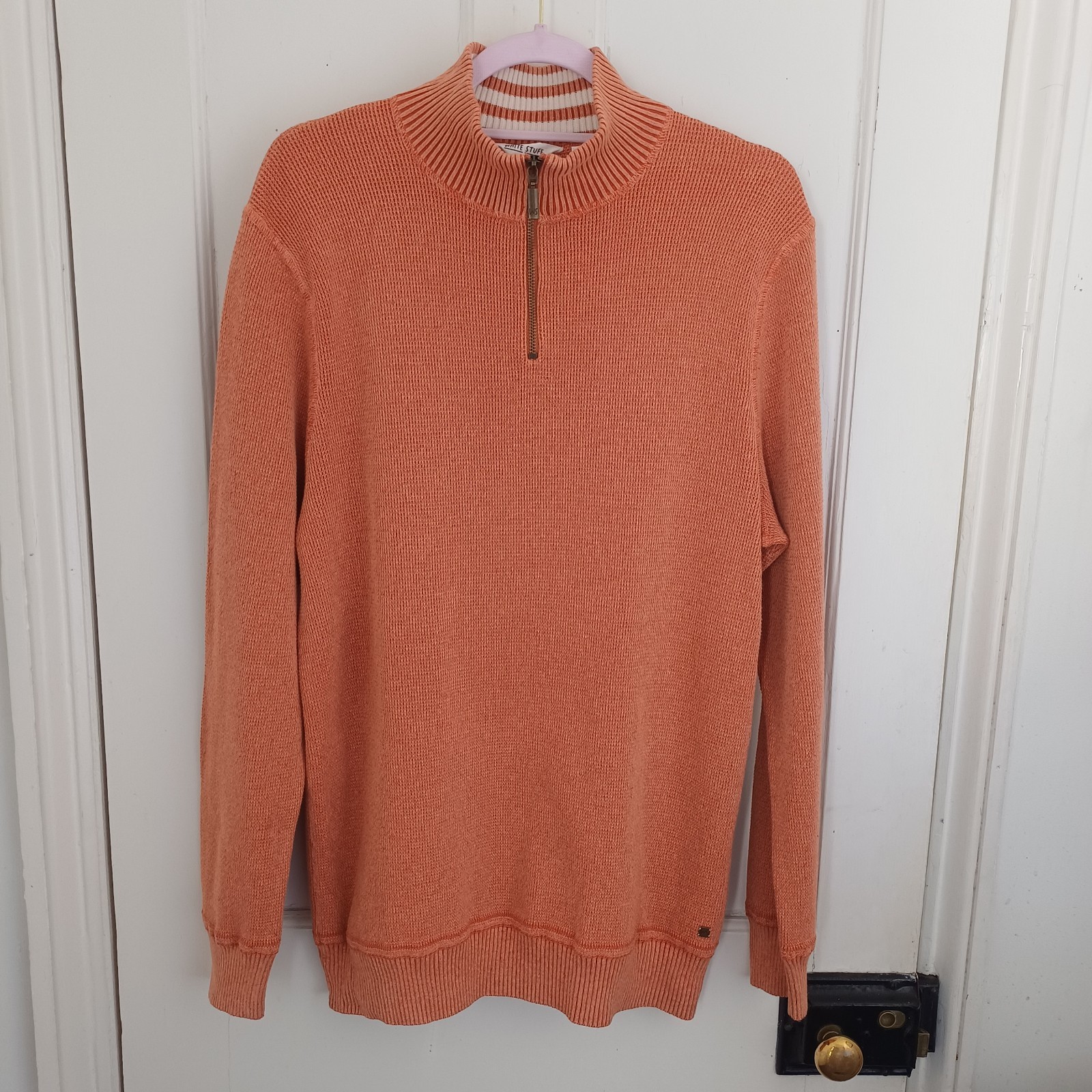 White Stuff 1/4 Zip Jumper Organic Cotton Size L