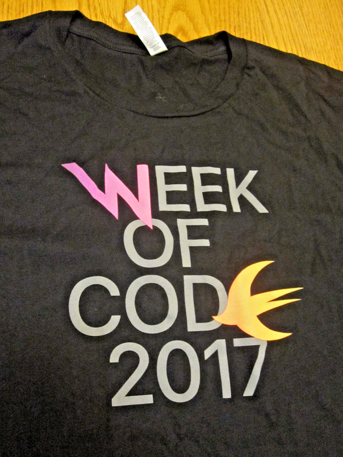 APPLE Software ENGINEER Tee SHIRT Black XL Employee Week of Code Hackathon Swift