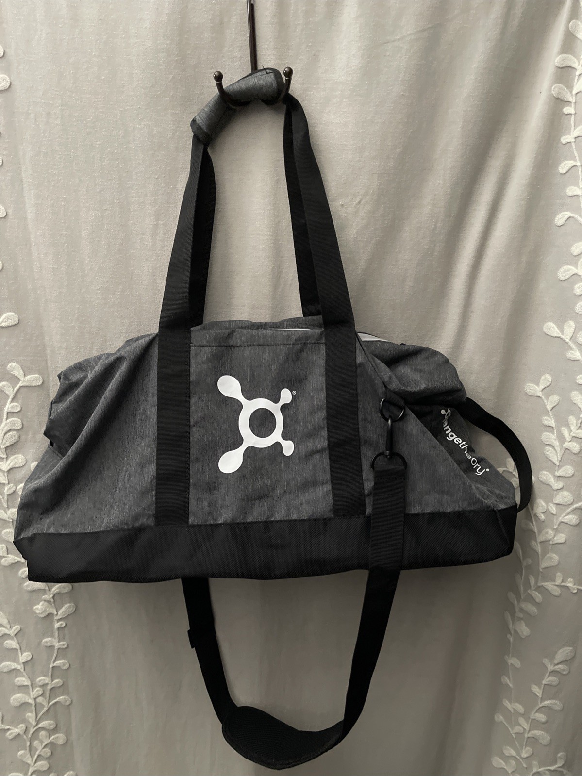 Orange Theory Gym Bag Gray/ Black Zip Top Logo
