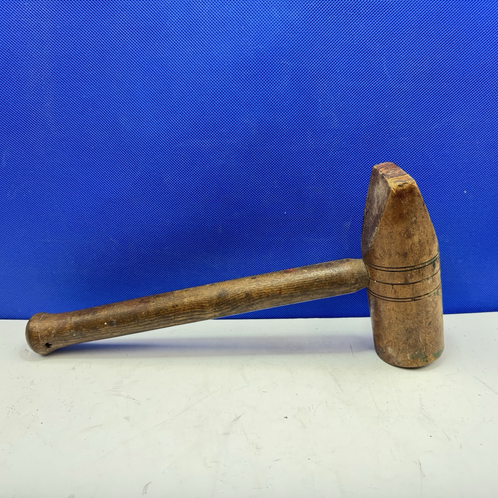 Mallet 12" Wooden Hammer Vintage Book Binding Bevelled Faced End Artisan Tool