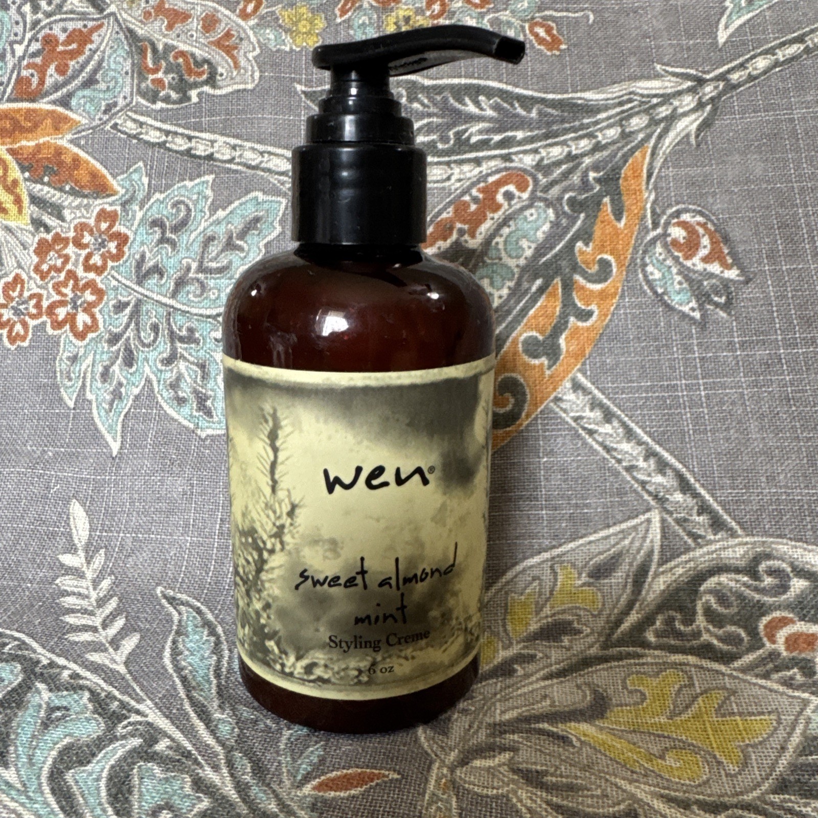 Wen Sweet Almond Mint Styling Creme Cream w/Pump 6 oz 170 ml - NEW