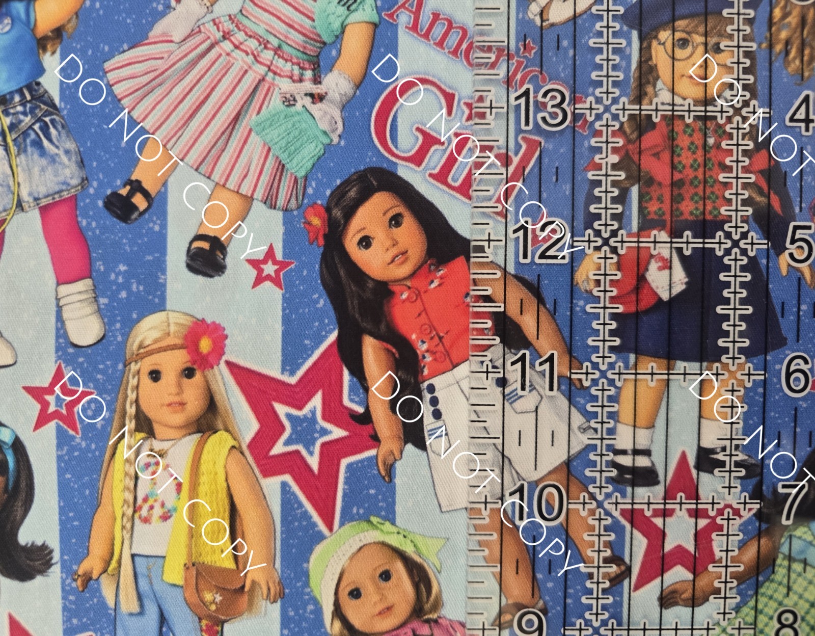 100% Cotton Woven Novelty Fabric American Girl Doll By The 1/4 Yard 9x56