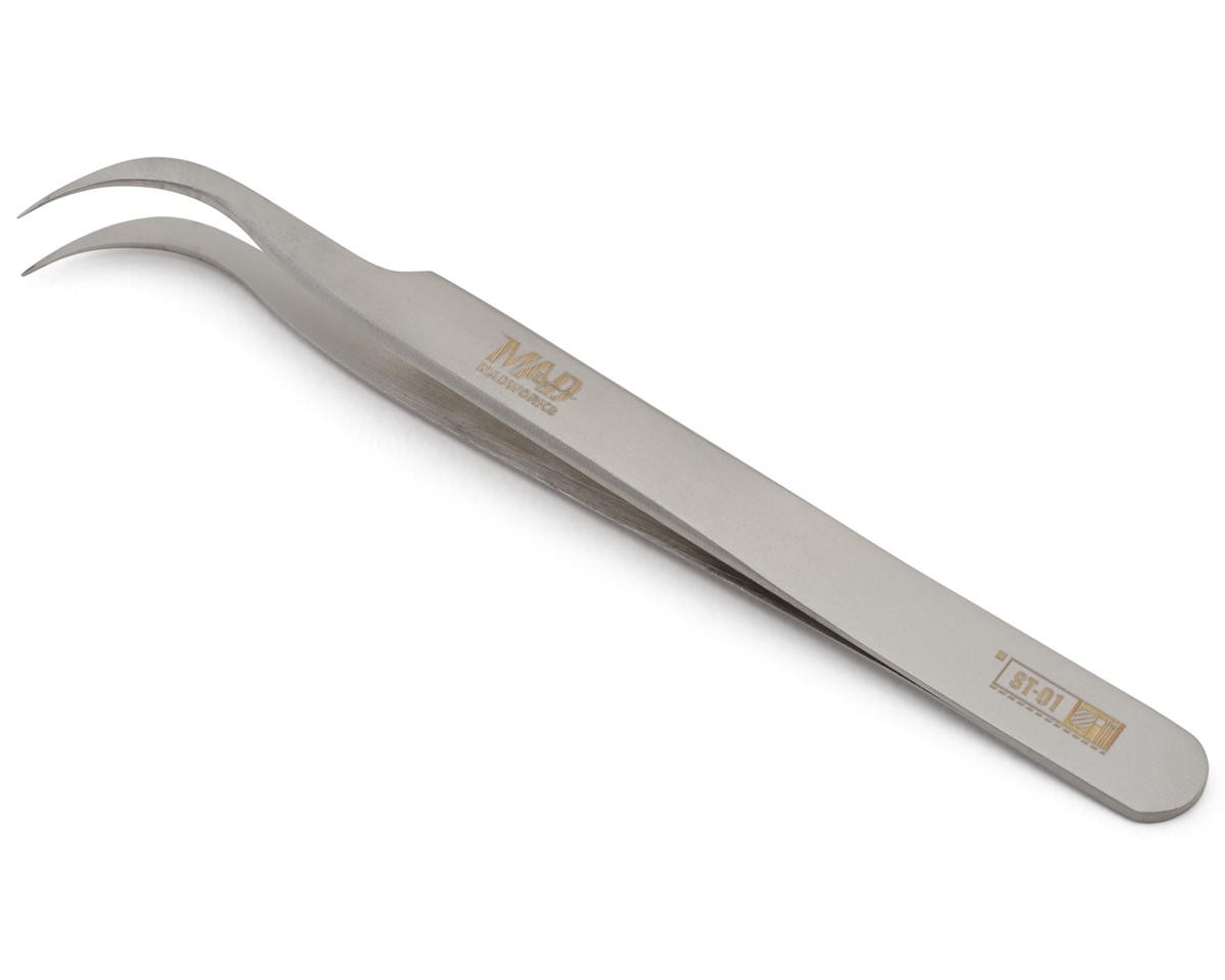 MADWORKS Stainless Steel Angled Tweezers [MWXST-01]