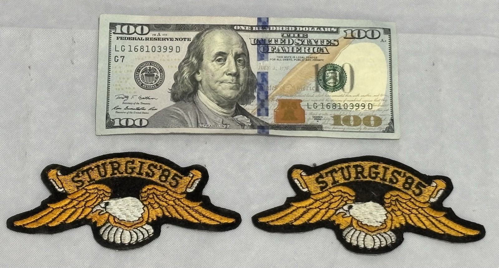 Sturgis Patch Lot of 2 Motorcycle Rally Black Hills Unused 1985 1980s Vintage