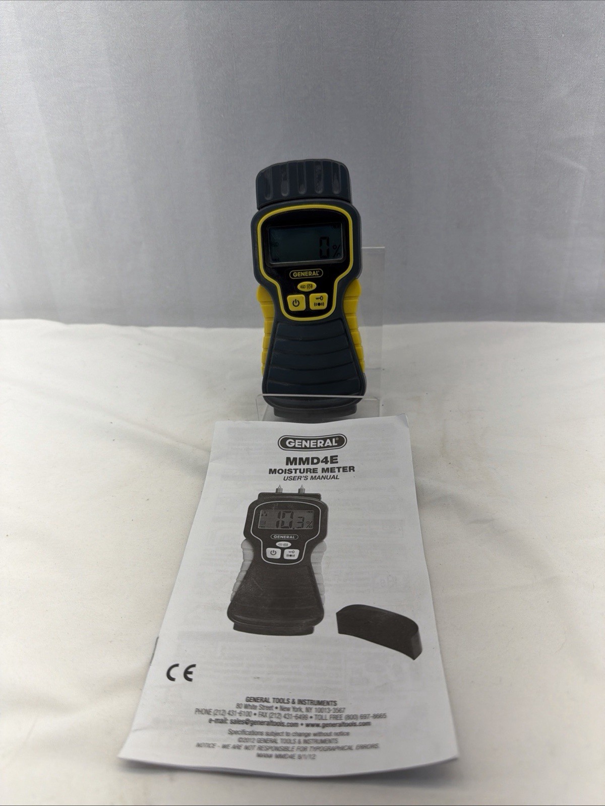 General Tools MMD4E Pin Type Digital Moisture Meter Wood Drywall