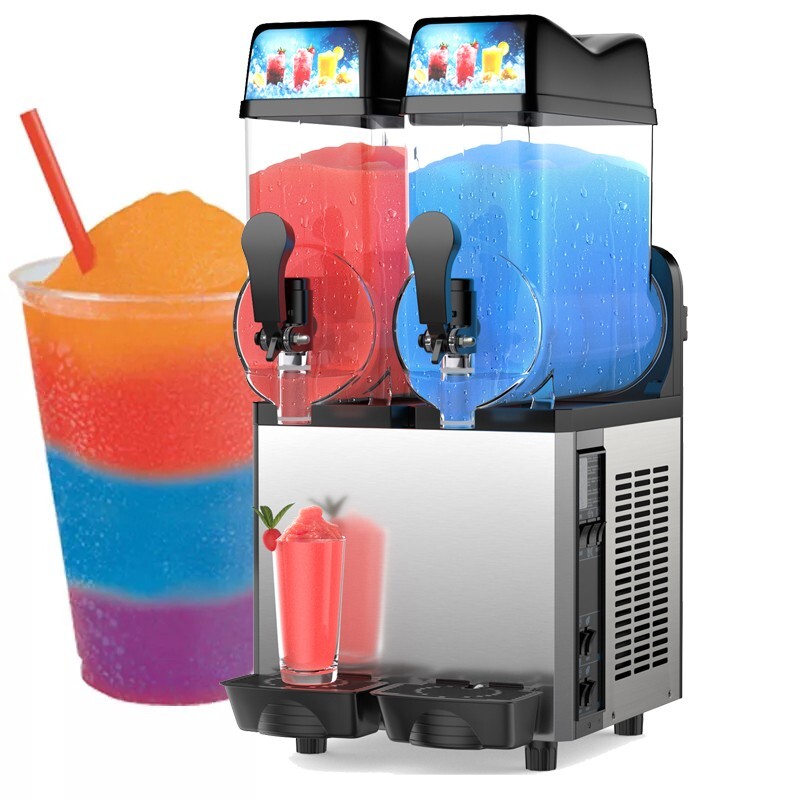 2 x 12L  Commercial Slush Machine Frozen Drink Margarita Slush Maker 2 Tank