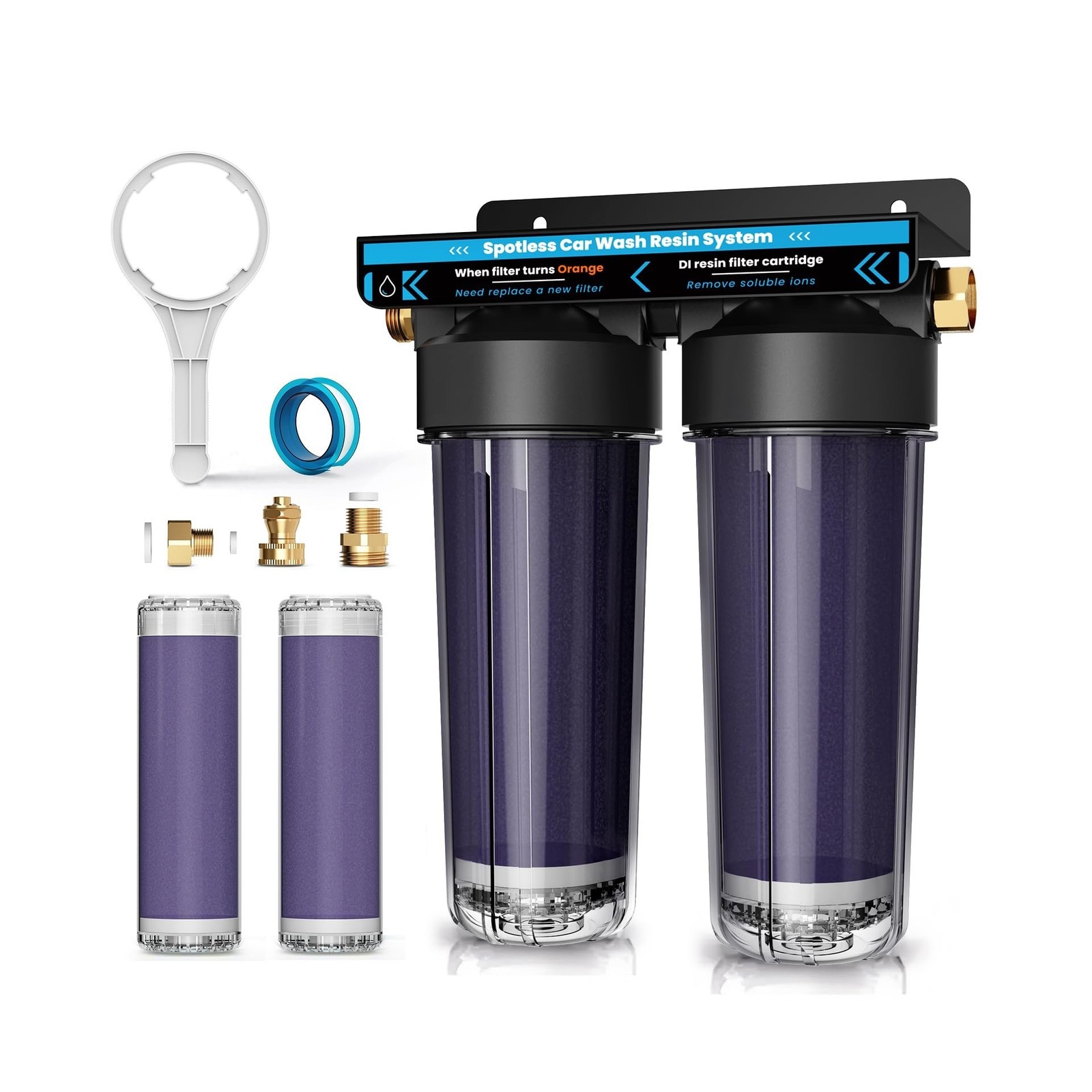 Spotless Water System for Car Wash, Deionized Water Filter with Resin, Water ...